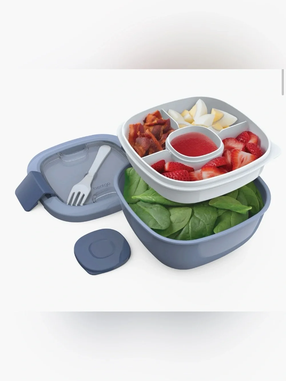 Bentgo Salad All-in-One Container - Slate Blue NWT